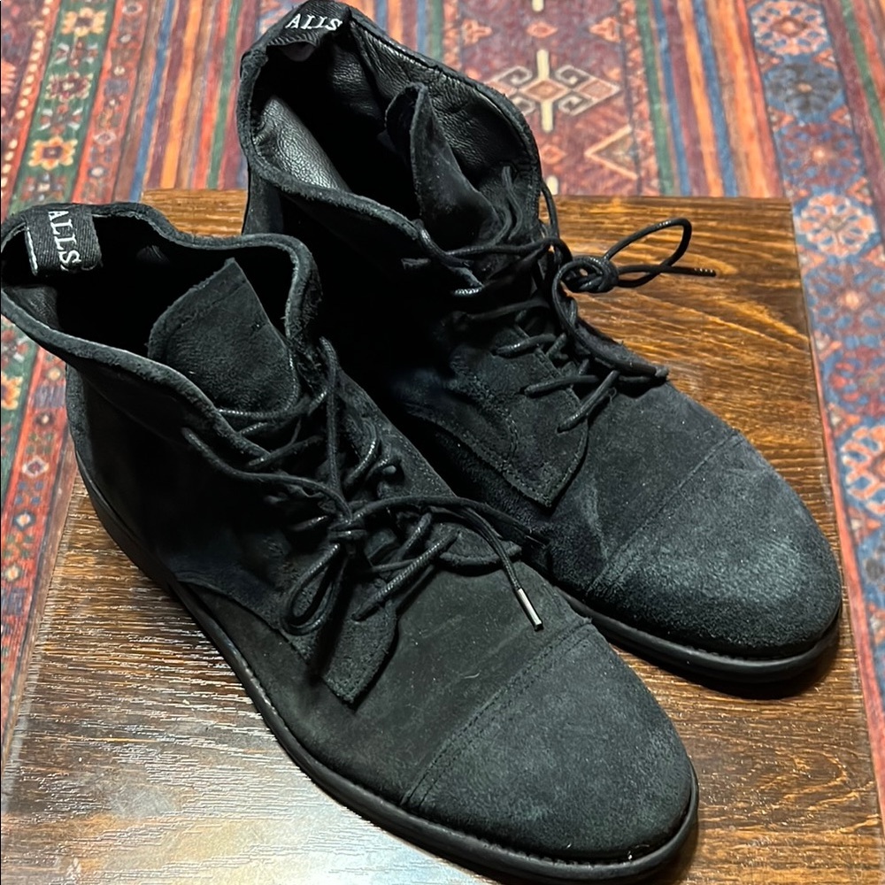 All Saints Charcoal Men's Lace-Up Boots